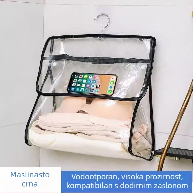 Viseći vodootporni organizator kupaonice za odjeću i telefon