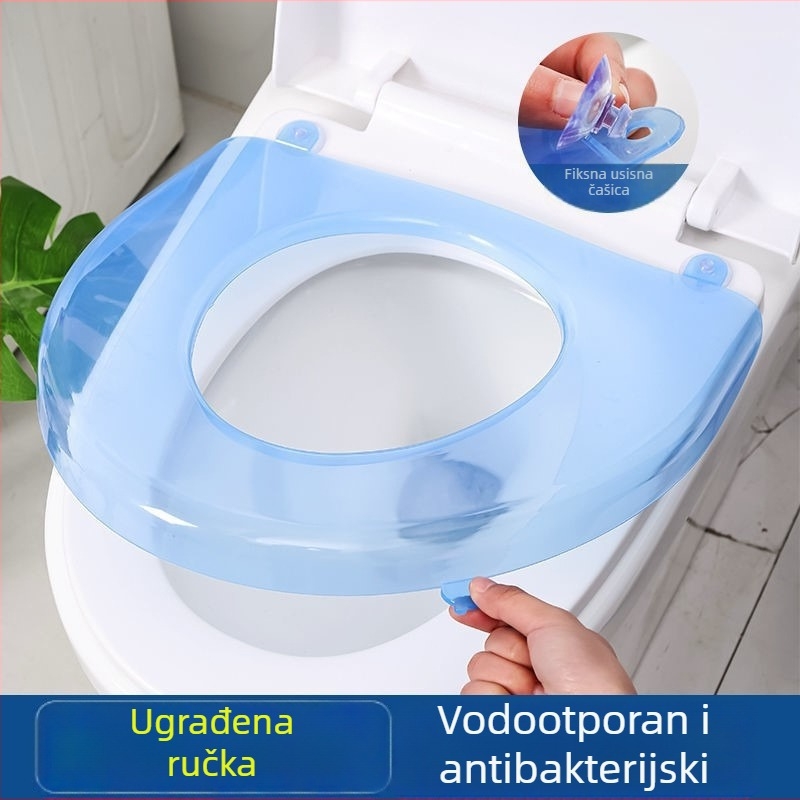 Plastična WC podloga s prisavkama, antibakterijska izolacija, višefunkcionalna, sklopiva, s držačem za vješanje