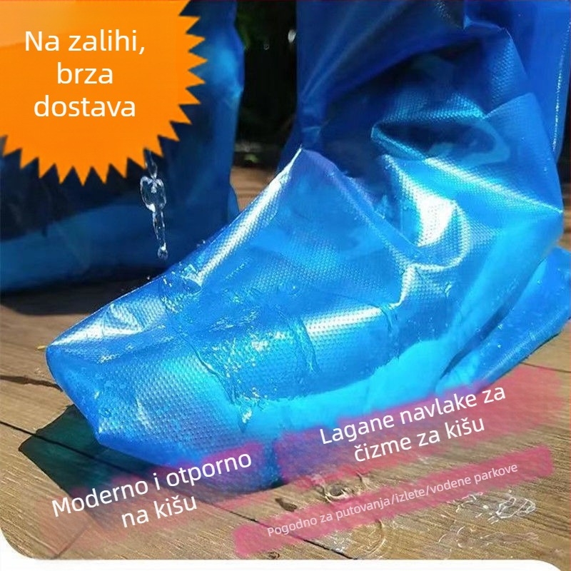 Protuklizne navlake za cipele za djecu, vodootporne visokotenkaste zaštitne navlake za obuću, otporne na habanje i debeli, univerzalne za dječje kišne čizme i vodene cipele