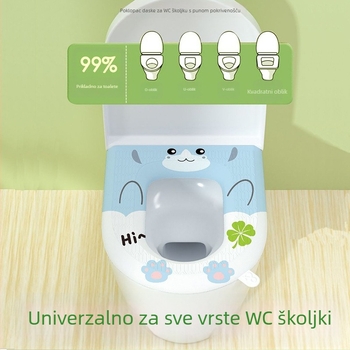 Nova debela pjena jastučić za sjedalo na WC-u s motivom crtanih, univerzalna za sve sezone, samolijepljiva, periva i topla