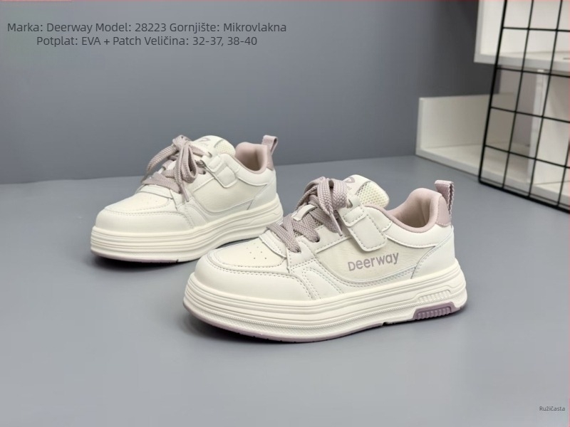 Delhui dječje kožne tenisice s Velcro zatvaračem, gumena potplata, unisex, uzrast 7–16 godina, lagane i izdržljive, vodootporne