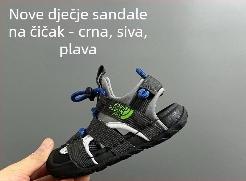 Beijia dječje sandale s zatvorenim prstom i mrežastom gornjom, ljeto 2025, unisex, casual sportske sandale s Velcro kopčanjem