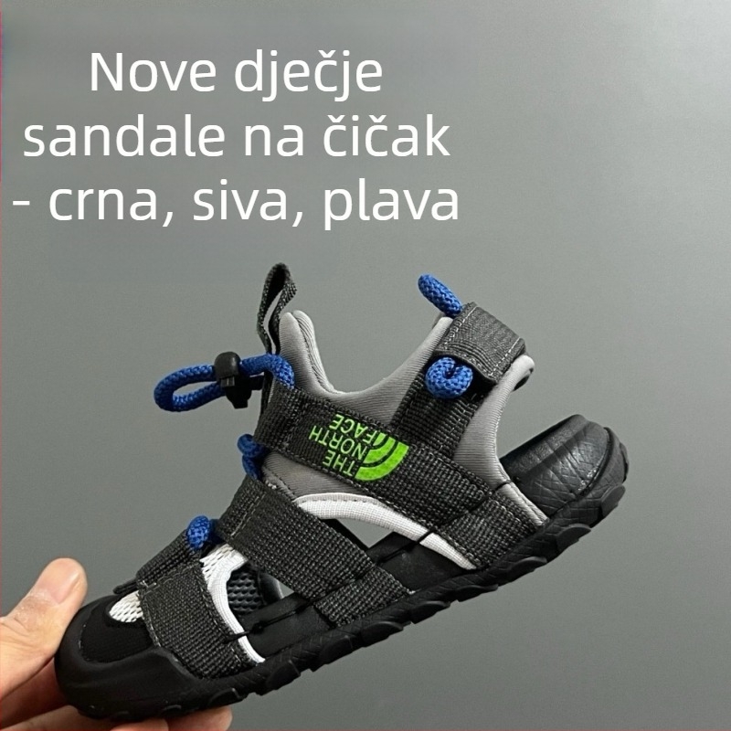 Beijia dječje sandale s zatvorenim prstom i mrežastom gornjom, ljeto 2025, unisex, casual sportske sandale s Velcro kopčanjem