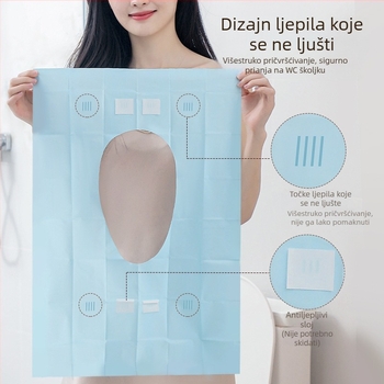 Jednokratna podloga za sjedalo WC-a za putovanja i hotele