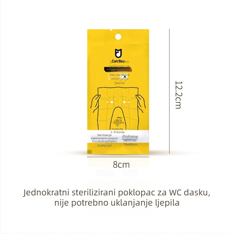 Jednokratna podloga za sjedalo WC-a za putovanja i hotele