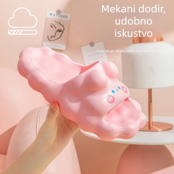 Ženske slip-on sandale s mekanim potplatom, protuklizne, za unutarnju i vanjsku upotrebu, uzorak crtani