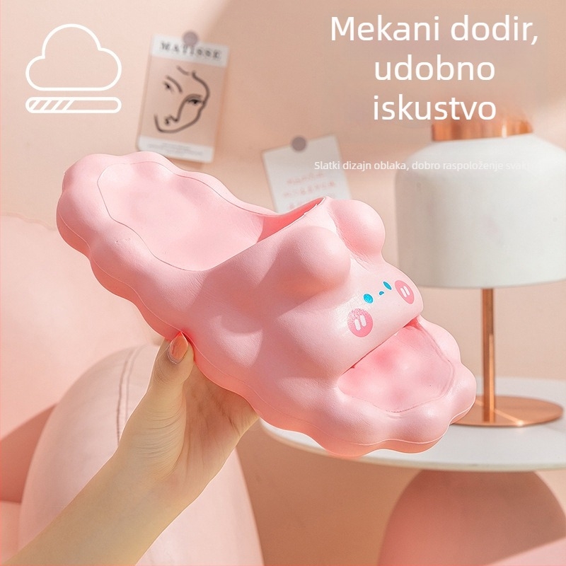 Ženske slip-on sandale s mekanim potplatom, protuklizne, za unutarnju i vanjsku upotrebu, uzorak crtani