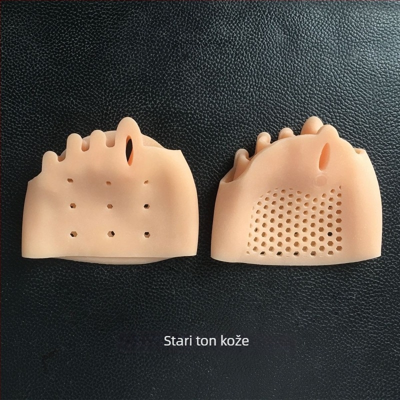 Petodijelna mrežasta prednja podloga za stopalo za hallux valgus, ublaživač razdvajanja prstiju, ženski model
