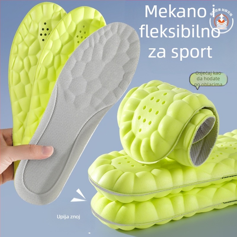 4D sportski ulošci za muškarce i žene, PU potpora luka, antibakterijski, dezodorirajući, upija znoj, prozračni, visoko elastični, za svakodnevnu vojnu obuku