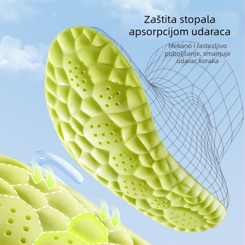 4D sportski ulošci za muškarce i žene, PU potpora luka, antibakterijski, dezodorirajući, upija znoj, prozračni, visoko elastični, za svakodnevnu vojnu obuku