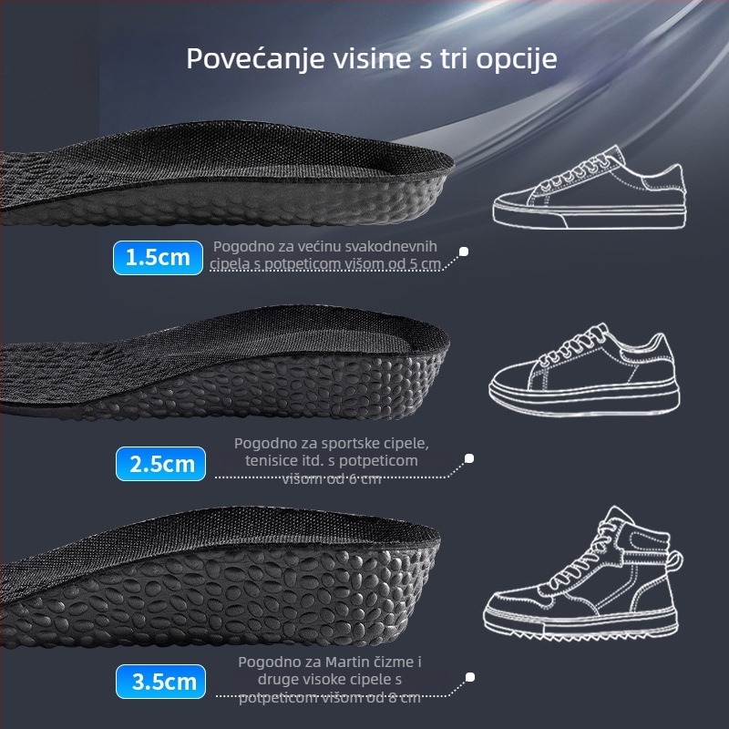 EVA ulošak za povećanje visine – prozračan, upija znoj, kontrolira miris, ublažava udarce, za muškarce