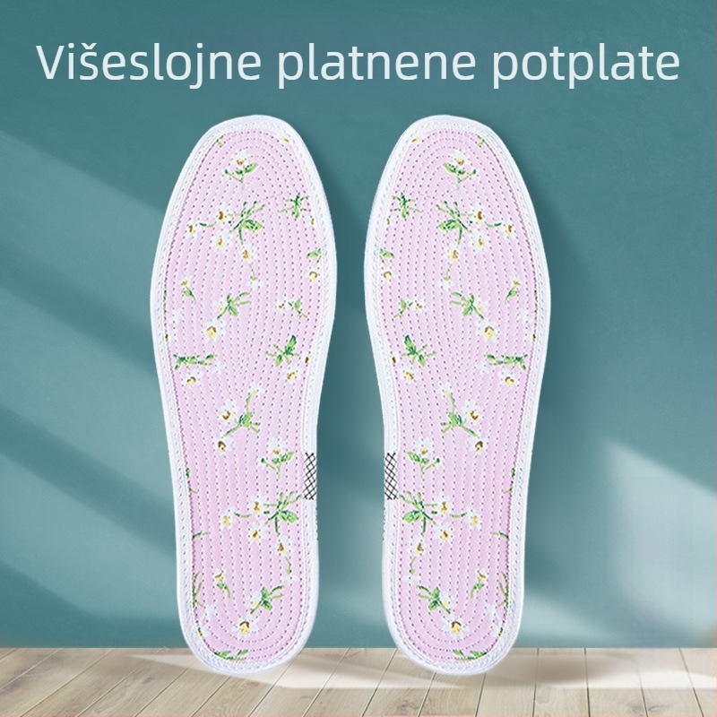Višeslojni pamučni ulošci za platnene cipele, proljeće i jesen, prozračni, upijaju znoj i otporni na miris, puni ulošci za muškarce i žene