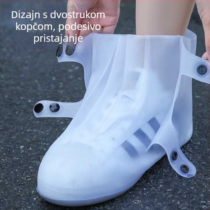 Odrasle PVC navlake za cipele za kišu – vodootporne, debele, protuklizne, otporne na habanje, ponovno upotrebljive za vanjsku upotrebu.