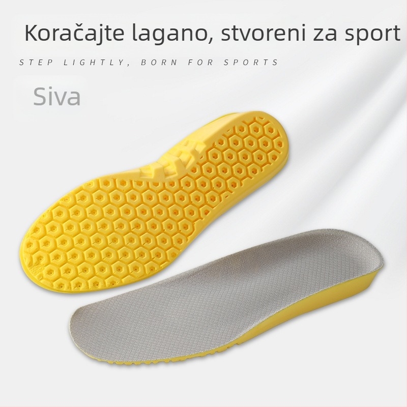 PU ulošci za sportske tenisice, za muškarce i žene, visoka elastičnost, apsorpcija udara, protiv mirisa, upijanje znoja, prozračni, udobni, debeli, mekana podloga, potpuna podrška lukovima