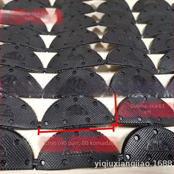 Tri veličine: velika, srednja i mala – naljepnice za potplat i petu cipe, protivklizne i otporne na habanje za plastične potplati