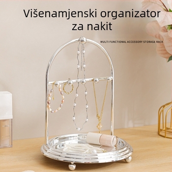 Nordijskog stila stalak za nakit – držač za ogrlice, naušnice i prstene, elegantan minimalistički prikaz