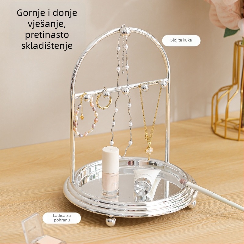 Nordijskog stila stalak za nakit – držač za ogrlice, naušnice i prstene, elegantan minimalistički prikaz
