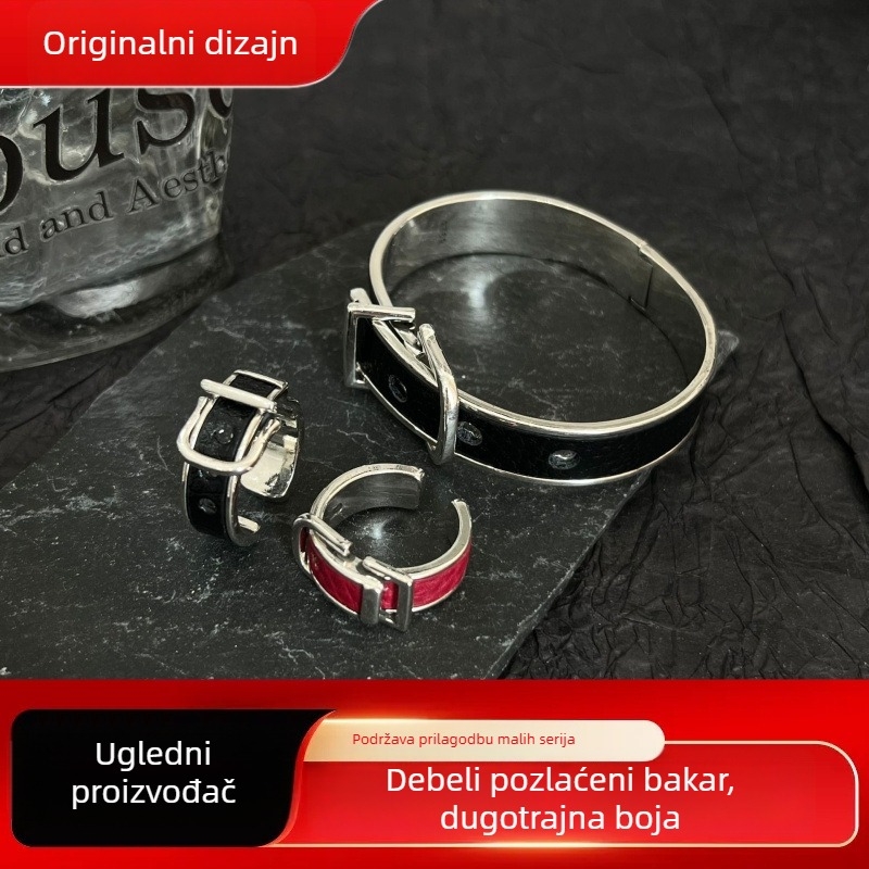 Vintage industrijski stil otvoreni prsten, prilagodljiva veličina, jedinstven dizajn