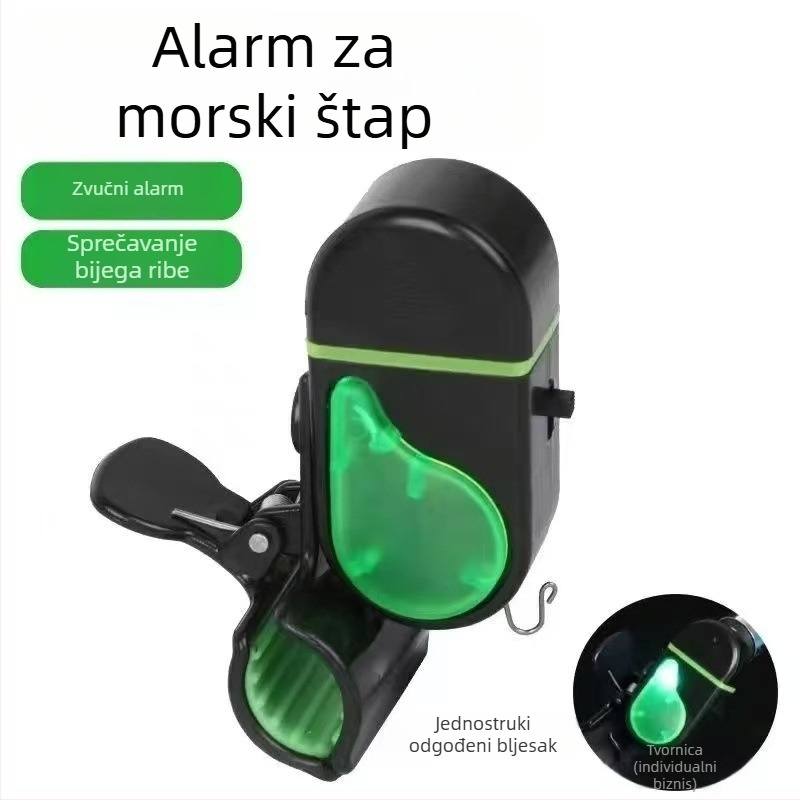 Prijenosni alarm za ribolov u europskom stilu sa svjetlećom indikacijom, vodootporan za vanjsku upotrebu