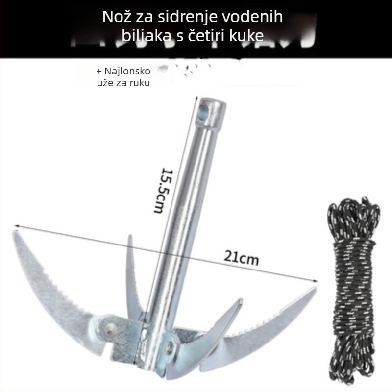 Alat za uklanjanje vodene biljke za ribolov – sklopivi nož za travu i alat za čišćenje dna