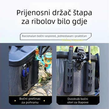 Lagana karbonska višenamjenska kutija za ribolov s posudom za žive ribe i opremom za raft ribolov