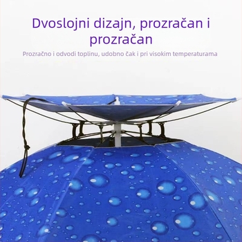 Čepica s integriranim kišobranom – zaštita od sunca i kiše, velika veličina, nadglavna ribarska kapa, sklopni stil