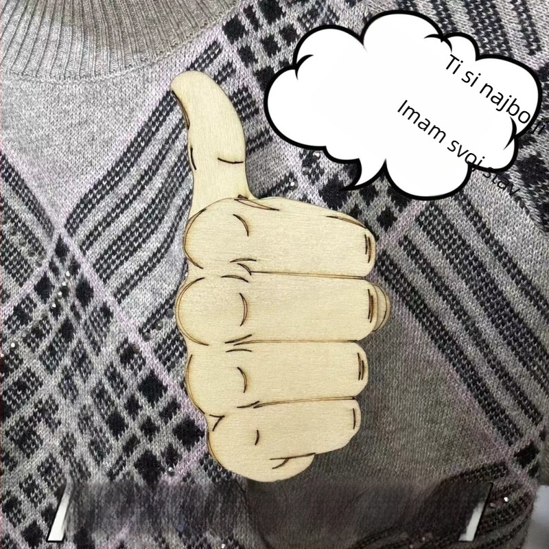 DIY uspravna srednjeg prsta broš – klizajući izražni bedž za društvene interakcije, paket materijala, zabavan poklon
