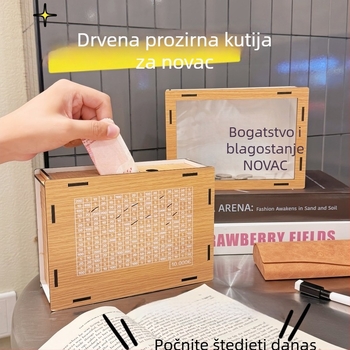 Kreativna prozirna kasica za novčiće i novčanice — DIY kutija za izlaganje i kolekciju