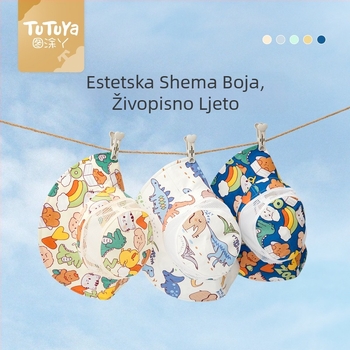 Tu tu ya dječja sunčana kapa s širokim obodom, unisex, ribarskog stila, za djecu 1–4 godine, pamuk, Jacquard vez