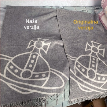 Saturn dvostrani šal od ovčje vune za žene