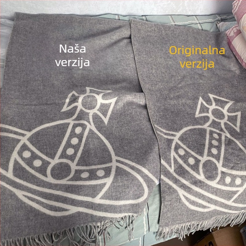 Saturn dvostrani šal od ovčje vune za žene