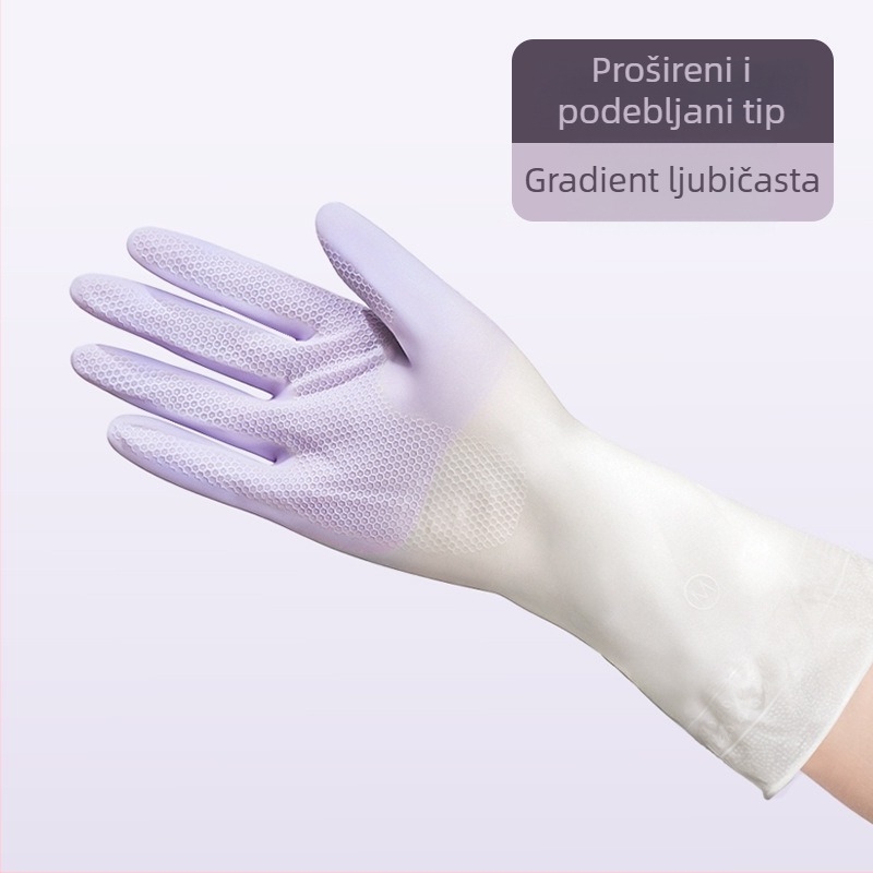 Rukavice za pranje posuđa u kuhinji — izdržljive, debele, vodootporne i protuklizne, PVC materijal