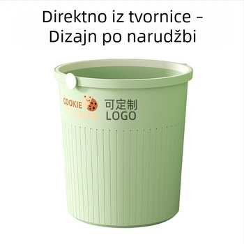 Kremasti plastični kantu za smeće, otvoreni vrh, 12 L, kućna upotreba