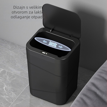 Pametan senzorni koš s induktivnim otvaranjem, 9–12 L, četvrtasti plastični koš, kuhinja, dnevni boravak, ured