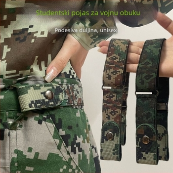 Kamuflažni vojni trening pojas za tinejdžere – unisex elastični pojas za struk