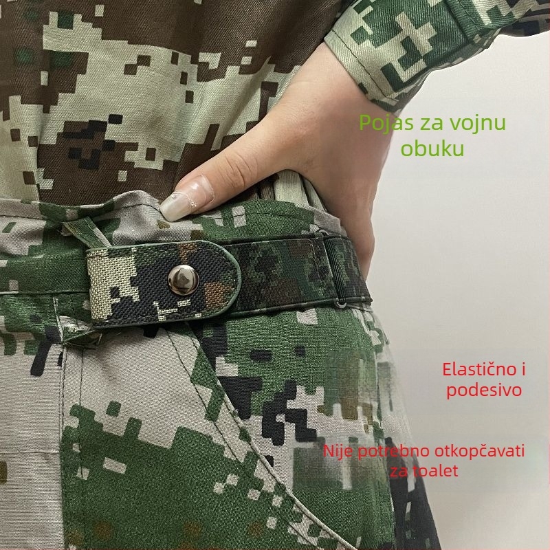 Kamuflažni vojni trening pojas za tinejdžere – unisex elastični pojas za struk
