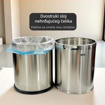 Aodo nehrđajući čelični kanta za smeće, 12 L ili više, za komercijalnu upotrebu – hotel, dom, kuhinja, kupaonica, ured; vatrootporan, dvostruki sloj, KTV