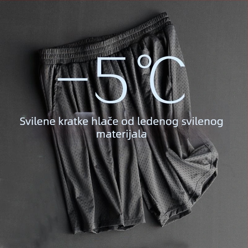 Muške ljetne hlače od Ice Silk, prozračne mrežaste, lagane, kratke sportske hlače