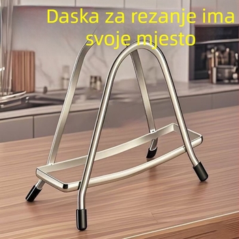 Stalak od nehrđajućeg čelika za poklopce posuda i daste za rezanje – višenamjenski organizator radne površine
