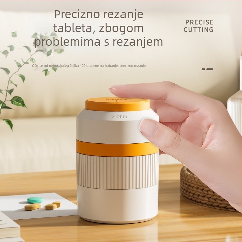 Višenamjenski pritiskni rezač tableta s mlincem i kutijom za pohranu, mogućnost tiskanja logotipa