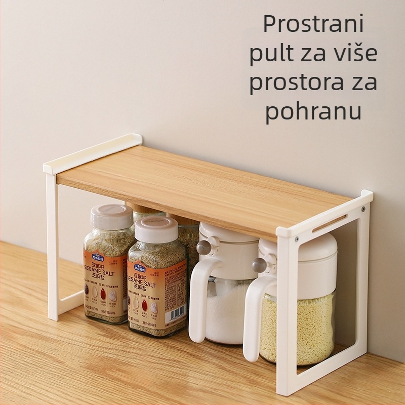 Kuhinjski stalak za posuđe i posude s začinima, višenamjenski organizator za ploču i ormarić