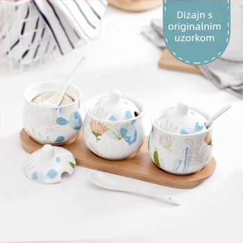 Nordijski keramički set posuda za začine: solnica i posude za začine