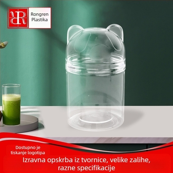 Proziran poklopac za PET bocu s mačjim ušima, prehrambena kvaliteta, debeo brtveni prsten, za posude sa sušenim šljivama