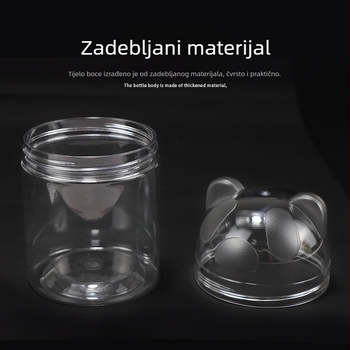 Proziran poklopac za PET bocu s mačjim ušima, prehrambena kvaliteta, debeo brtveni prsten, za posude sa sušenim šljivama