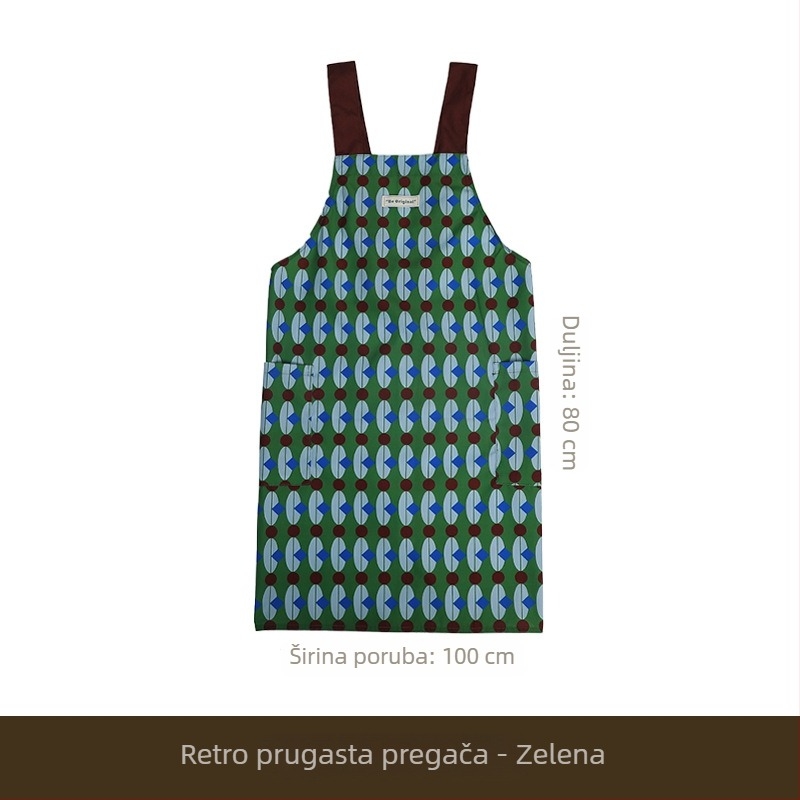Vintage kuhinjska pregača za kućnu upotrebu, model 2025, dojam visoke kvalitete, mladenački stil, s ručnikom za brisanje, vodootporna