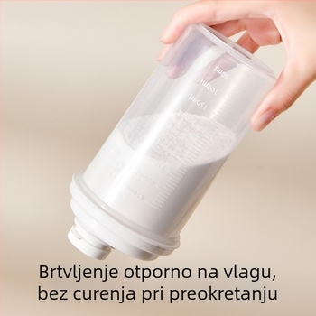 Zatvorena posuda za skladištenje s mjerom, dozirna posuda za kućnu uporabu, posuda za praškasti sapun i bijeli šećer