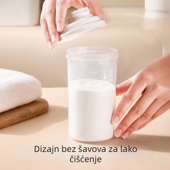 Zatvorena posuda za skladištenje s mjerom, dozirna posuda za kućnu uporabu, posuda za praškasti sapun i bijeli šećer