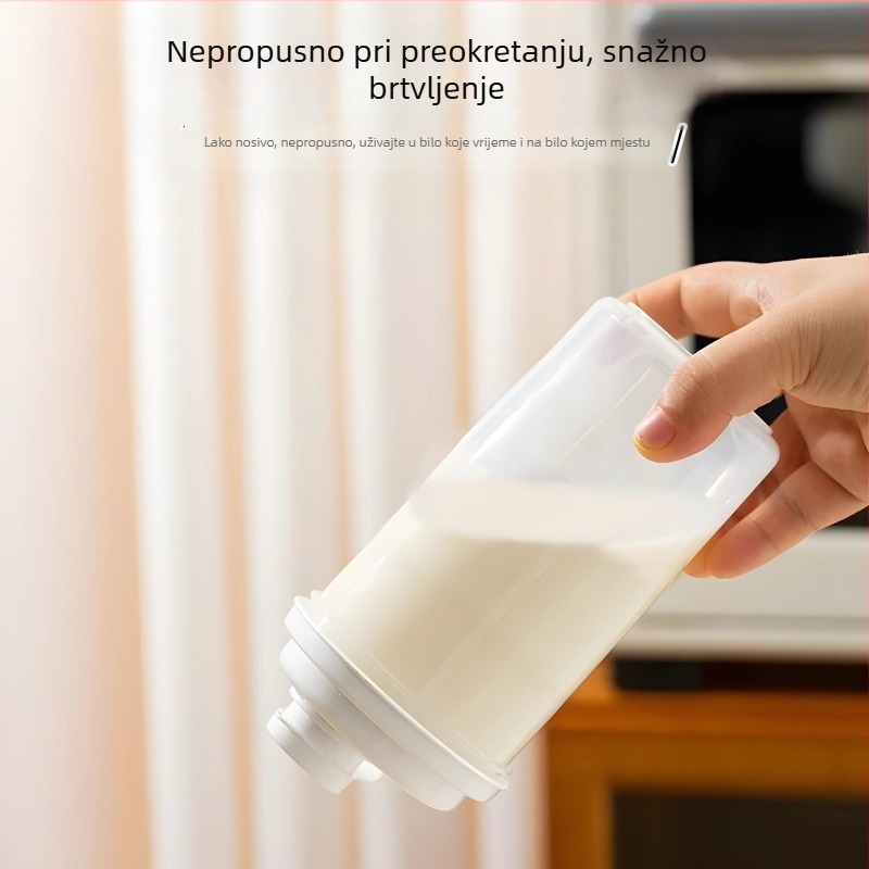 Zatvorena posuda za skladištenje s mjerom, dozirna posuda za kućnu uporabu, posuda za praškasti sapun i bijeli šećer