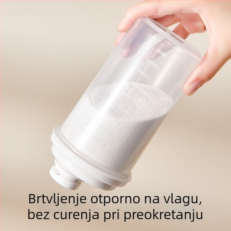 Zatvorena posuda za skladištenje s mjerom, dozirna posuda za kućnu uporabu, posuda za praškasti sapun i bijeli šećer