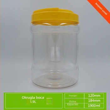 Plastična posuda za hranu kapaciteta 1,9 L s poklopcem, pogodna za slatkiše, orašaste plodove i grickalice